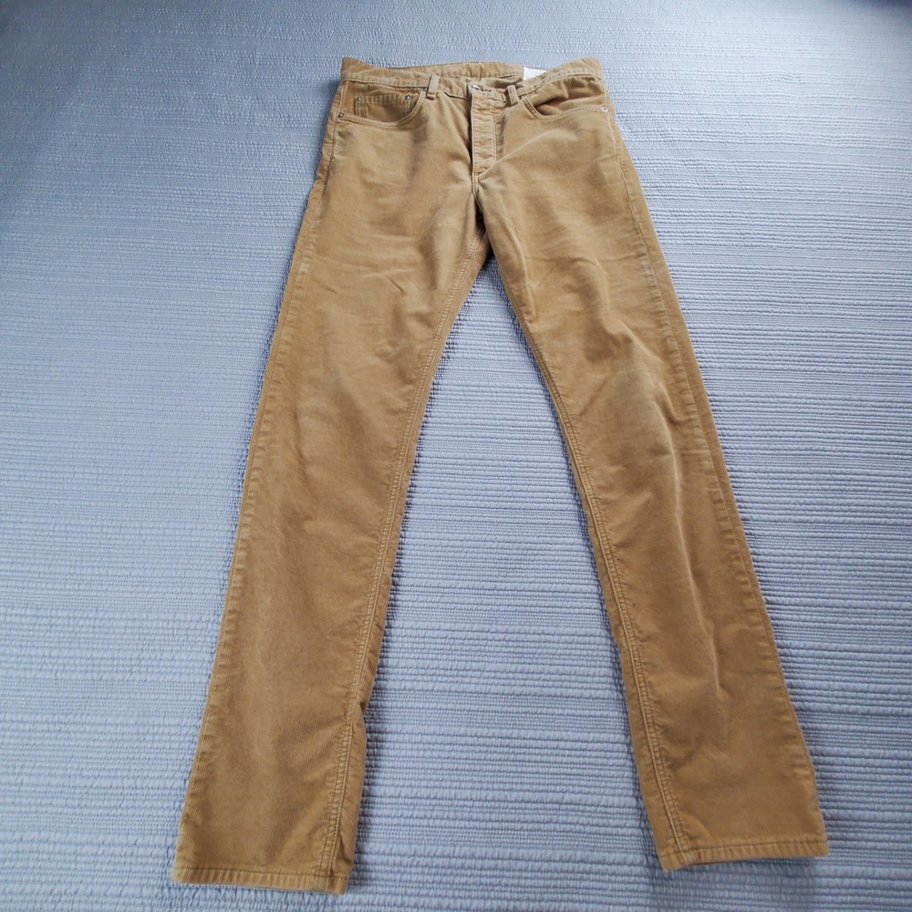 Rag & Bone Fit 2 Slim Corduroy Pants Mens 33 British Khaki Camel M1223DPEBTK